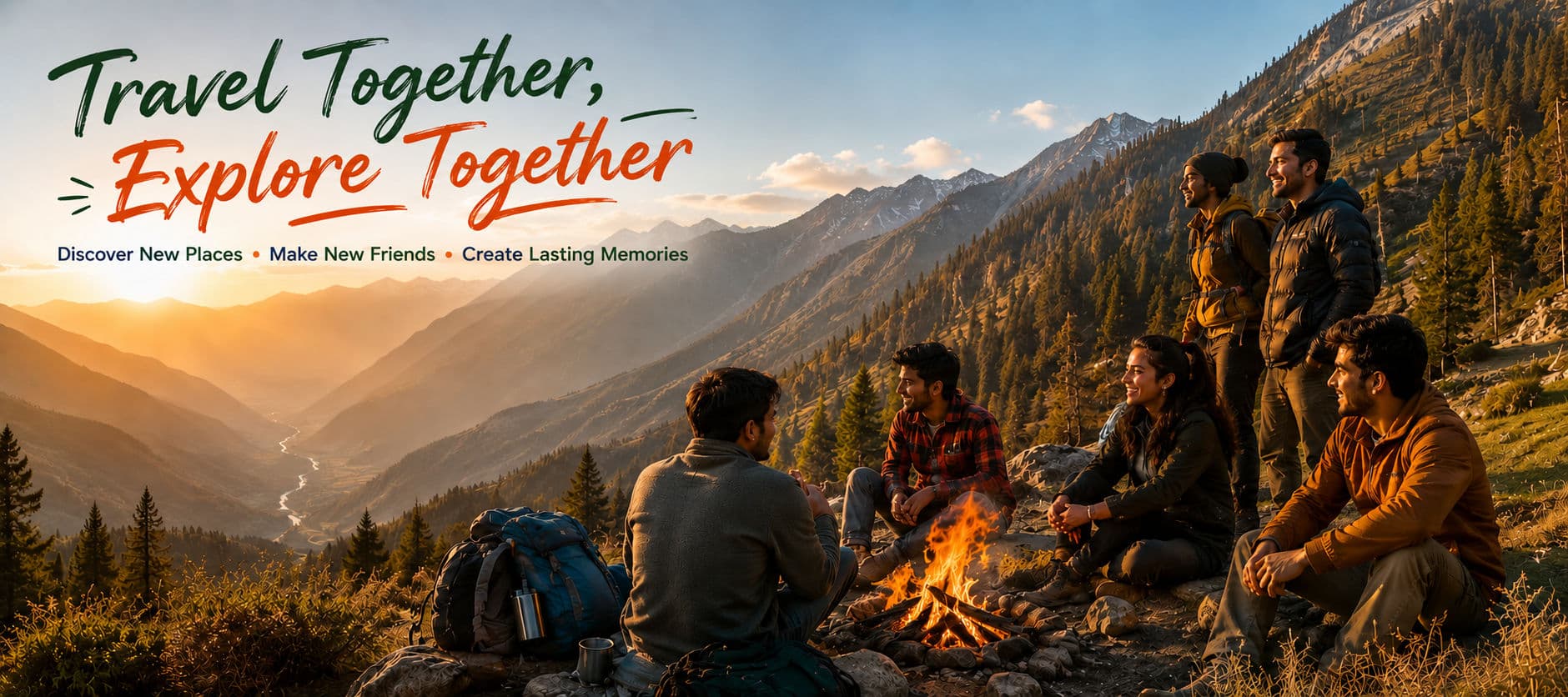 Travel together, explore together — discover new places, make new friends, create lasting memories